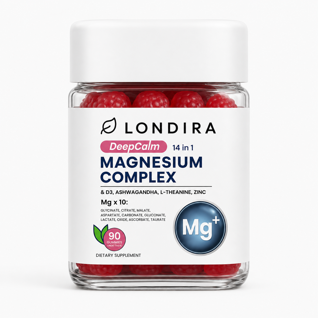 Londira magnesium bisglycinate gummies jar